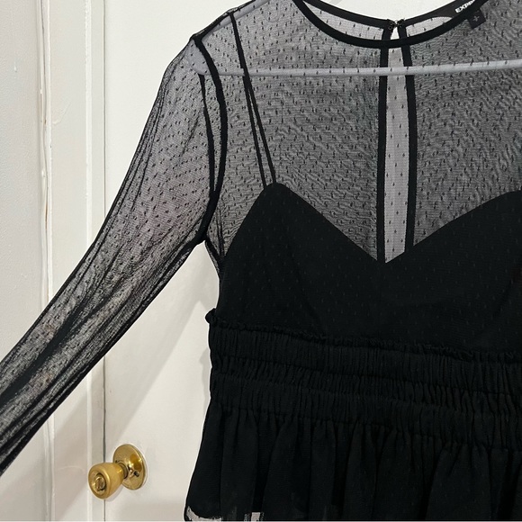 Express Black Mesh Top - Picture 10 of 10